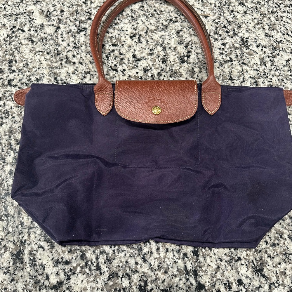 Longchamp Le Pliage Small Plum Tote